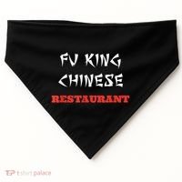 Funny Fu King Chinese Restaurant Joke USA-Made Doggie Bandana thumb 0