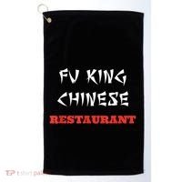 Funny Fu King Chinese Restaurant Joke Golf Towel thumb 0
