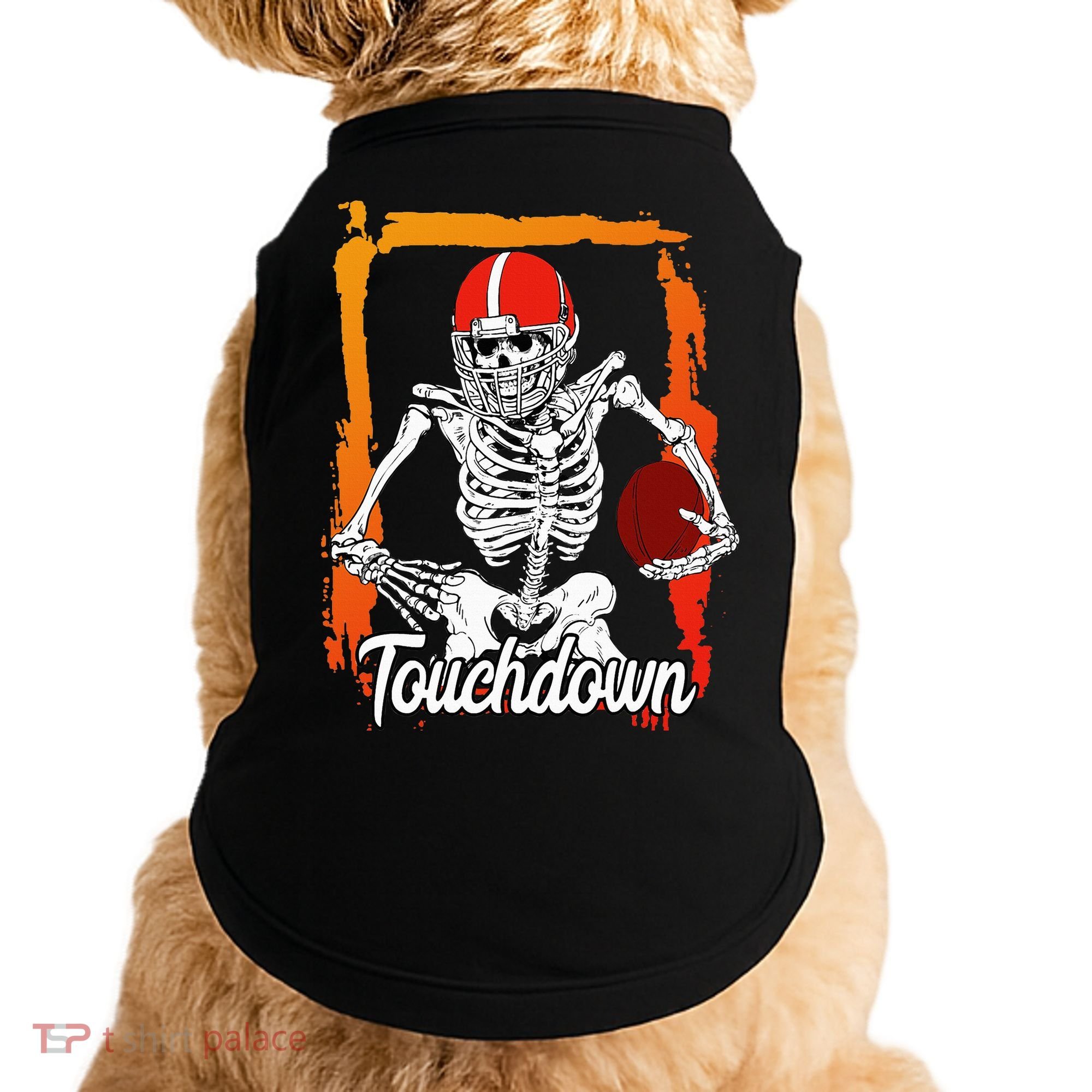 Football For Kids Halloween Skeleton Doggie Tank