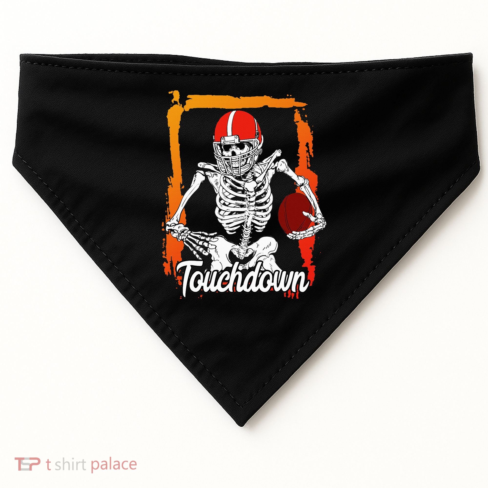 Football For Kids Halloween Skeleton USA-Made Doggie Bandana