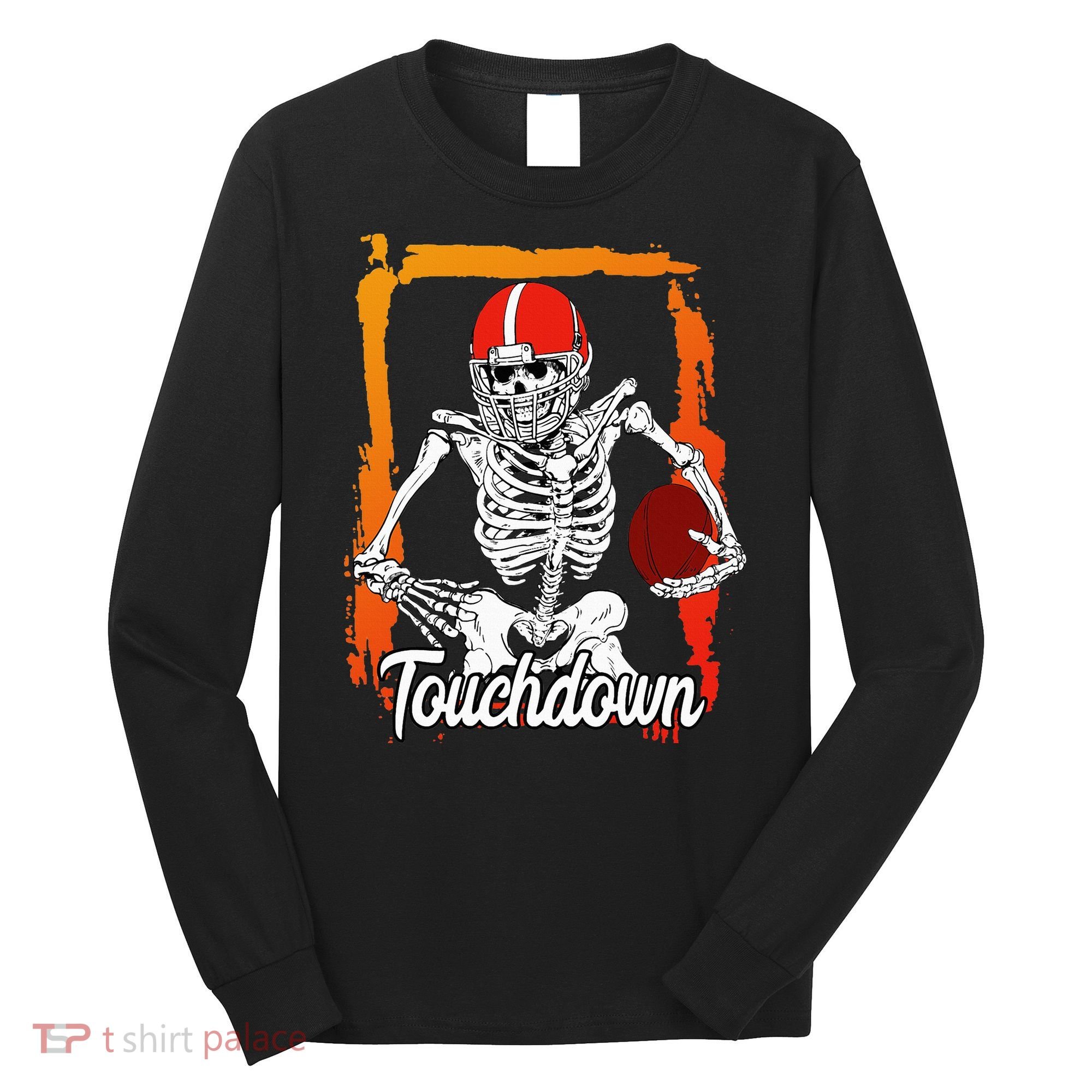 Football For Kids Halloween Skeleton Long Sleeve Shirt