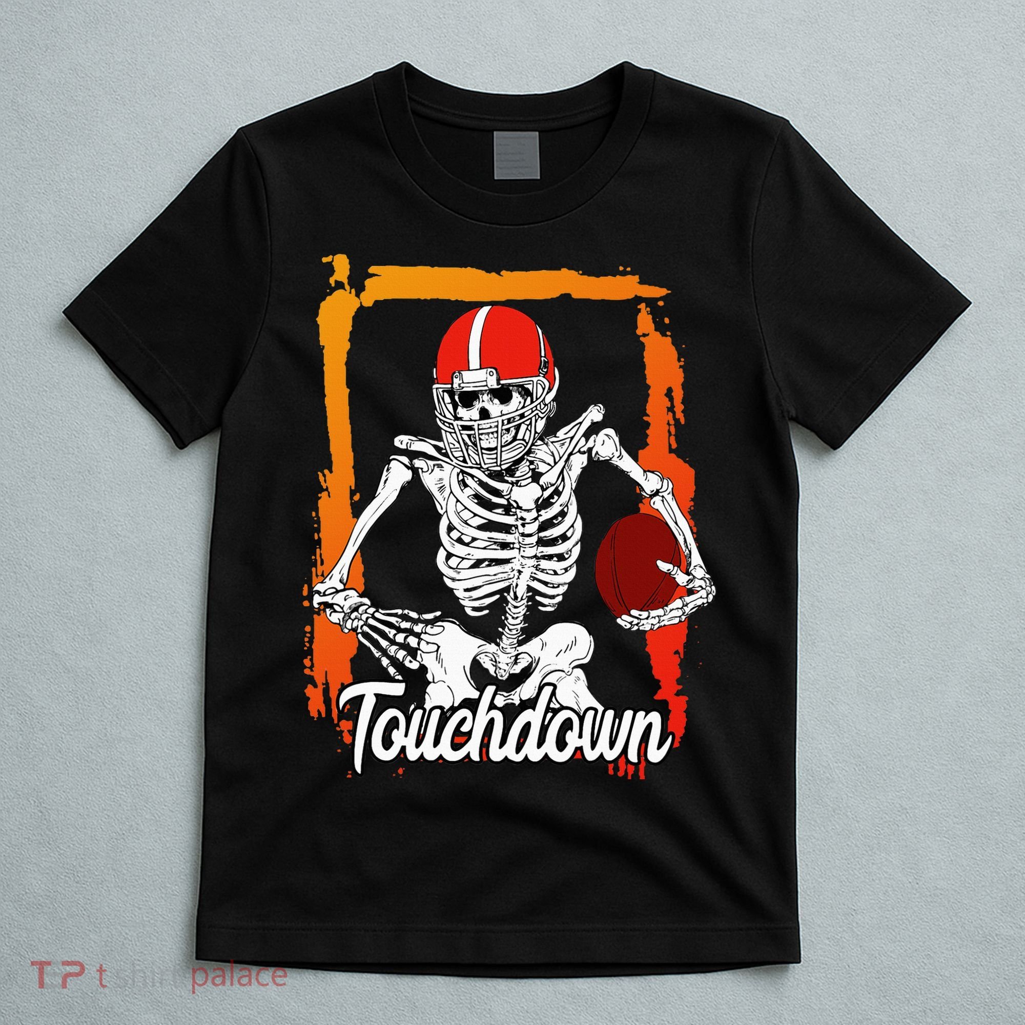 Football For Kids Halloween Skeleton T-Shirt