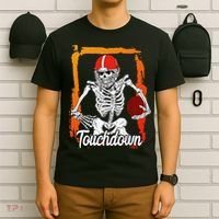 Football For Kids Halloween Skeleton T-Shirt thumb 6