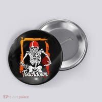 Football For Kids Halloween Skeleton Button thumb 0