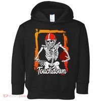 Football For Kids Halloween Skeleton Toddler Hoodie thumb 0
