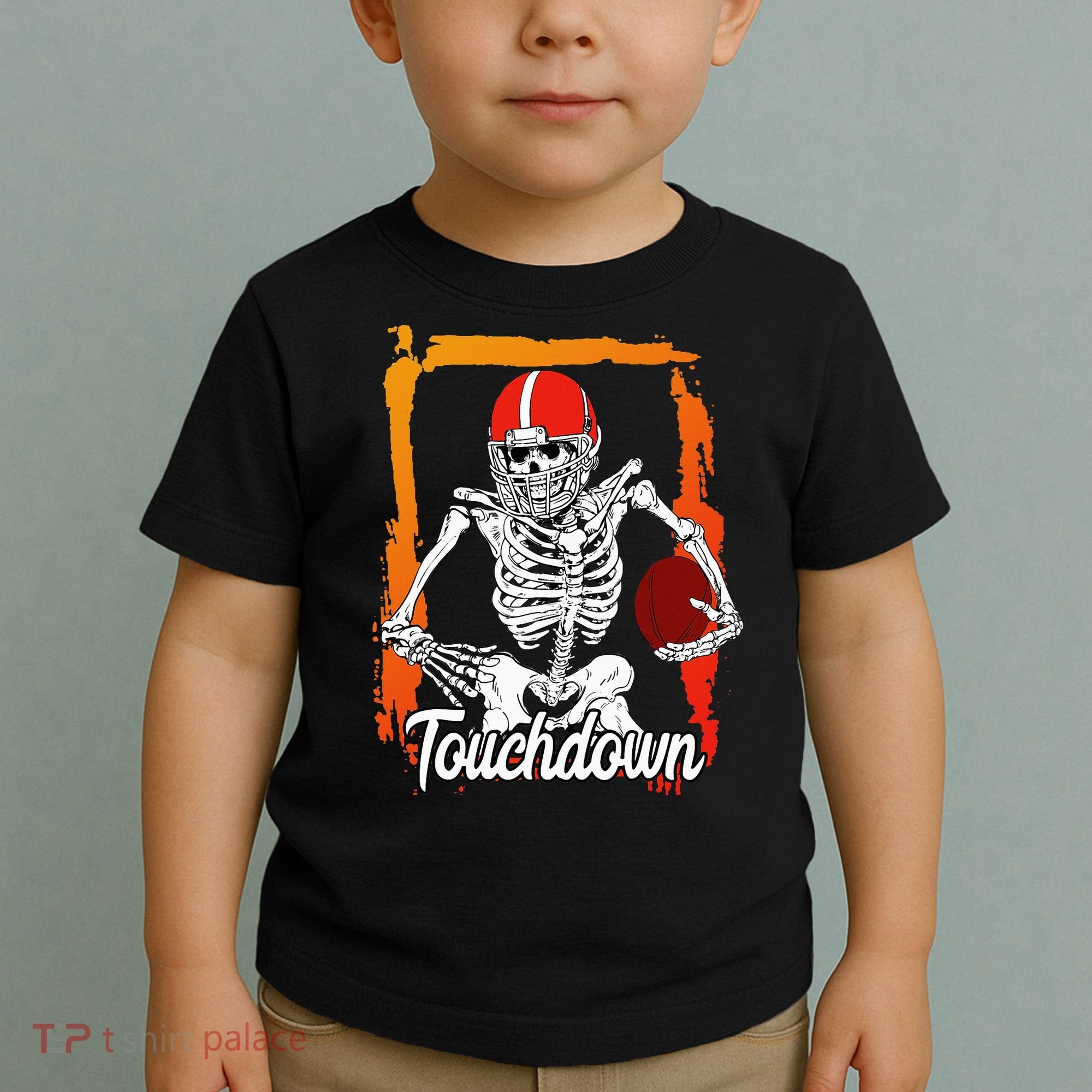 Football For Kids Halloween Skeleton Toddler T-Shirt