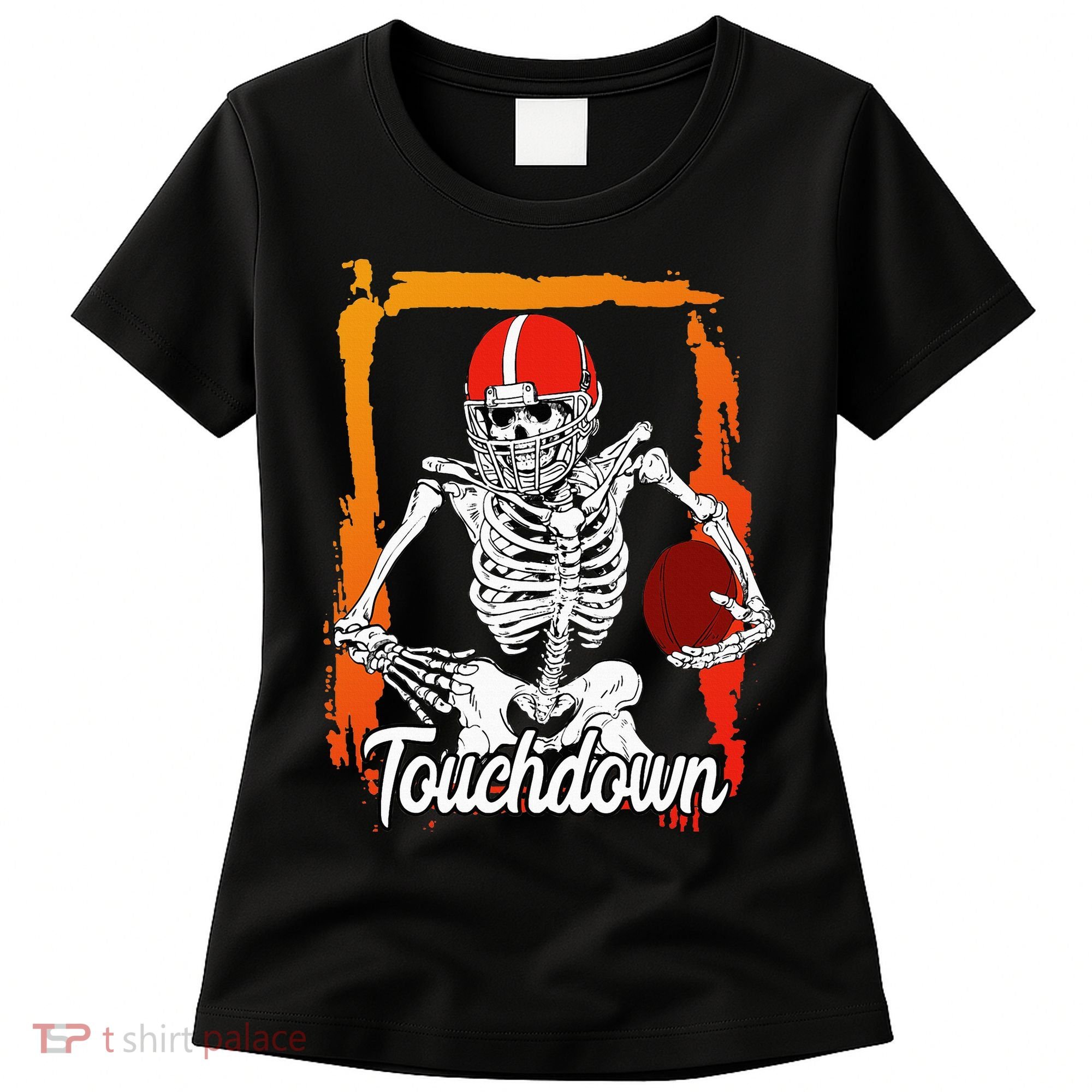 Football For Kids Halloween Skeleton Women's T-Shirt