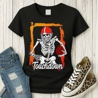 Football For Kids Halloween Skeleton Women's T-Shirt thumb 3