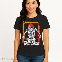 Football For Kids Halloween Skeleton Women's T-Shirt thumb 4