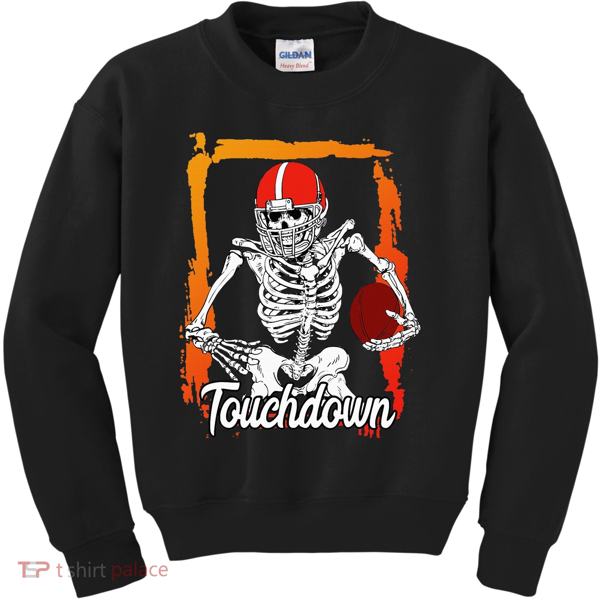 Football For Kids Halloween Skeleton Kids Sweatshirt