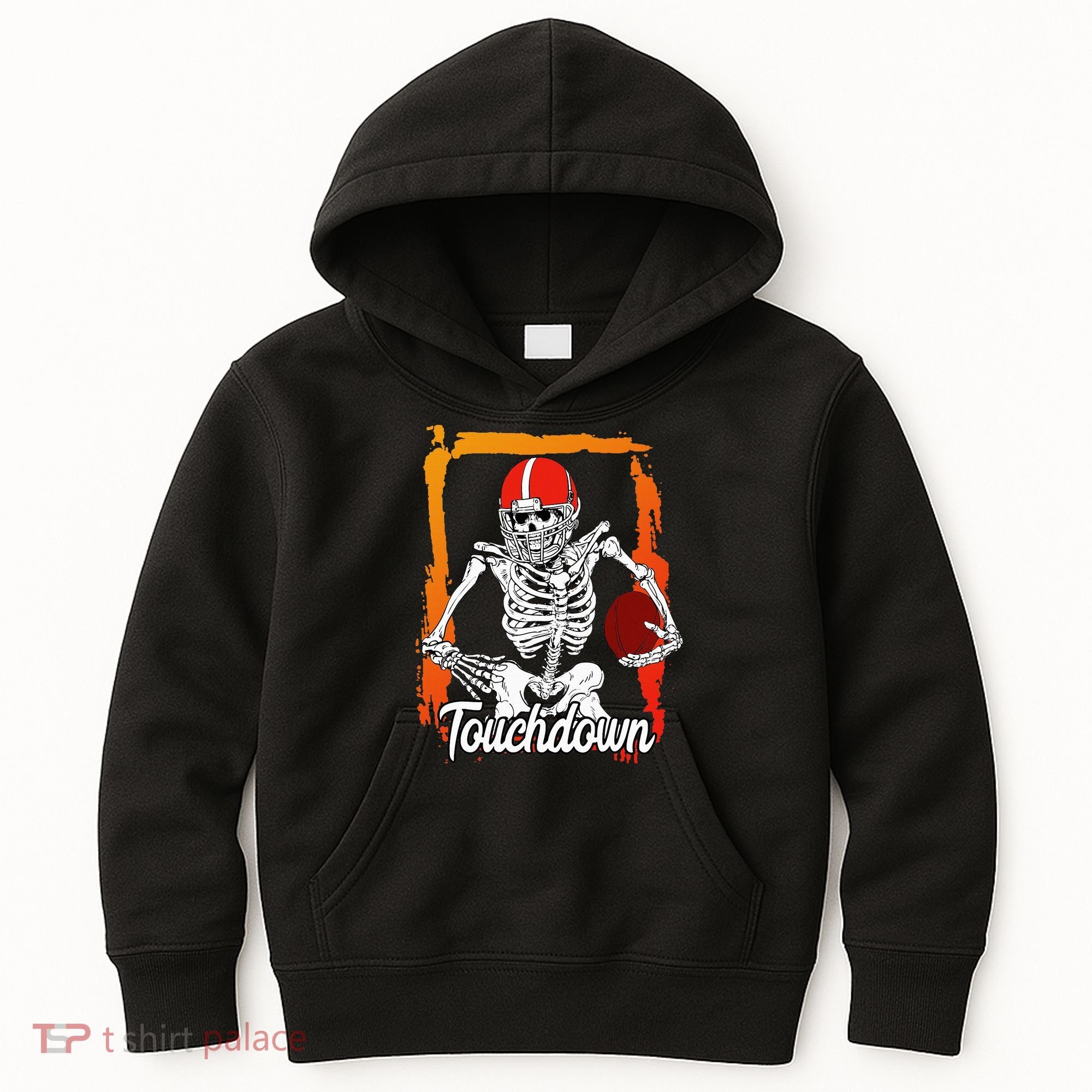 Football For Kids Halloween Skeleton Kids Hoodie