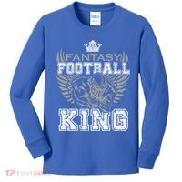 Fantasy Football King League Legend Draft Day Party Gift Kids Long Sleeve Shirt thumb 0
