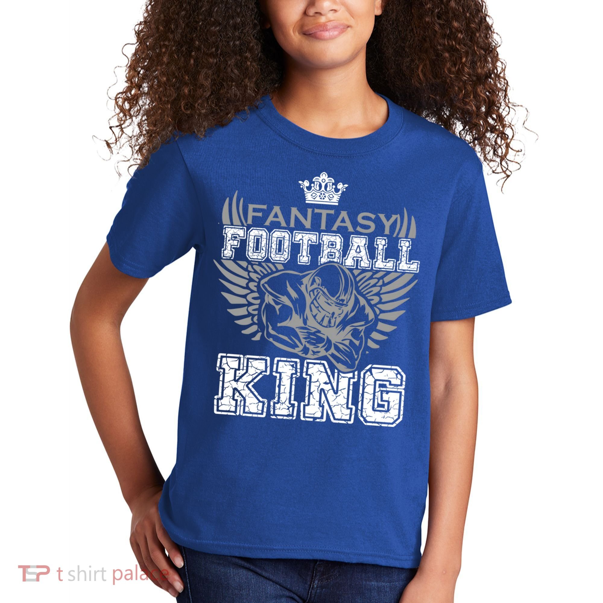Fantasy Football King League Legend Draft Day Party Gift Kids T-Shirt