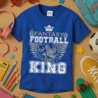 Fantasy Football King League Legend Draft Day Party Gift Kids T-Shirt thumb 3