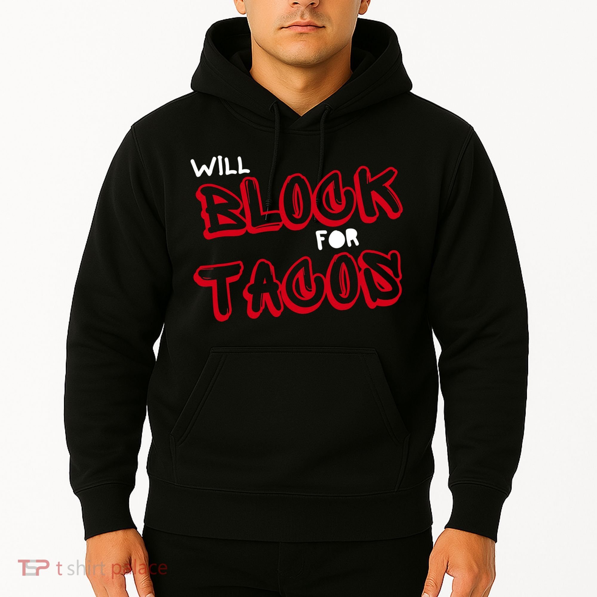 Funny Football Lineman Serving Pancakes Offensive Line Hoodie
