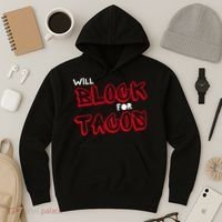 Funny Football Lineman Serving Pancakes Offensive Line Hoodie thumb 3