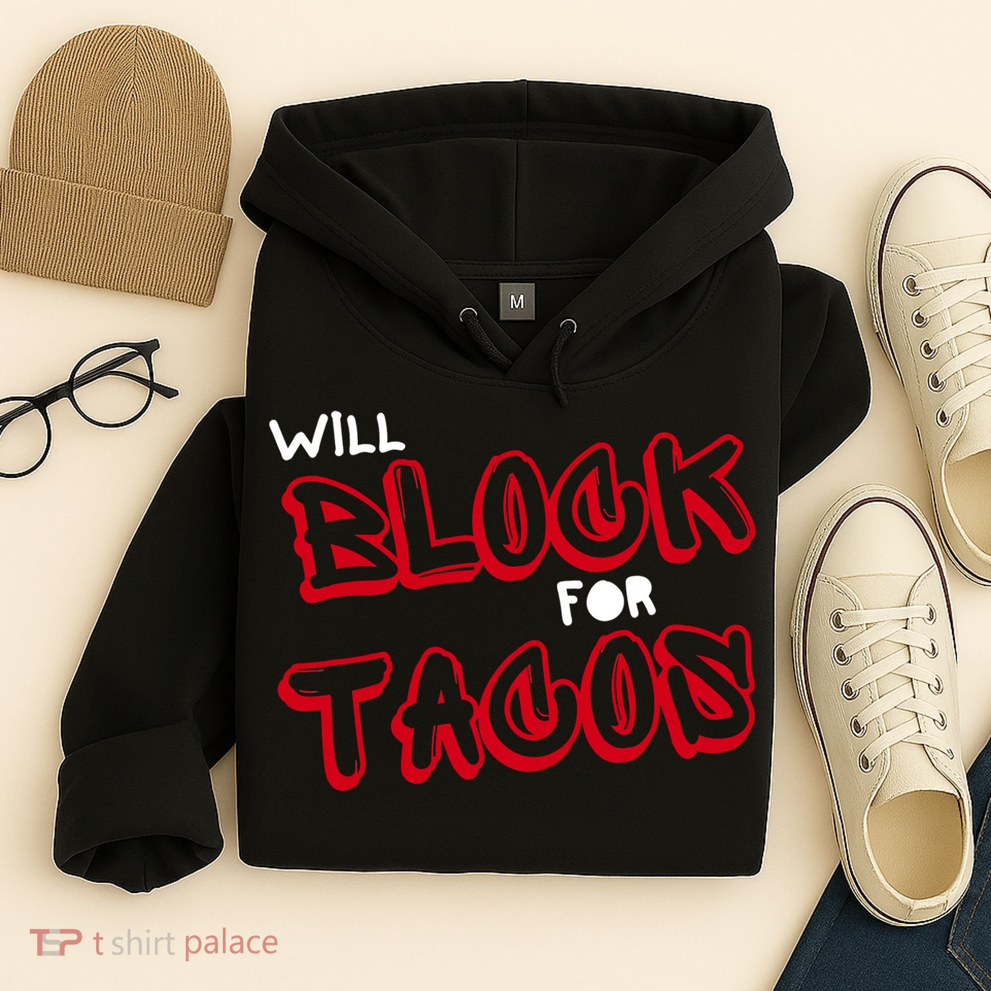 Funny Football Lineman Serving Pancakes Offensive Line Hoodie