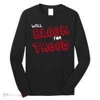 Funny Football Lineman Serving Pancakes Offensive Line Long Sleeve Shirt thumb 0