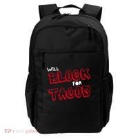 Funny Football Lineman Serving Pancakes Offensive Line Backpack thumb 0