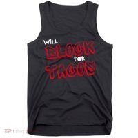 Funny Football Lineman Serving Pancakes Offensive Line Tank Top thumb 0