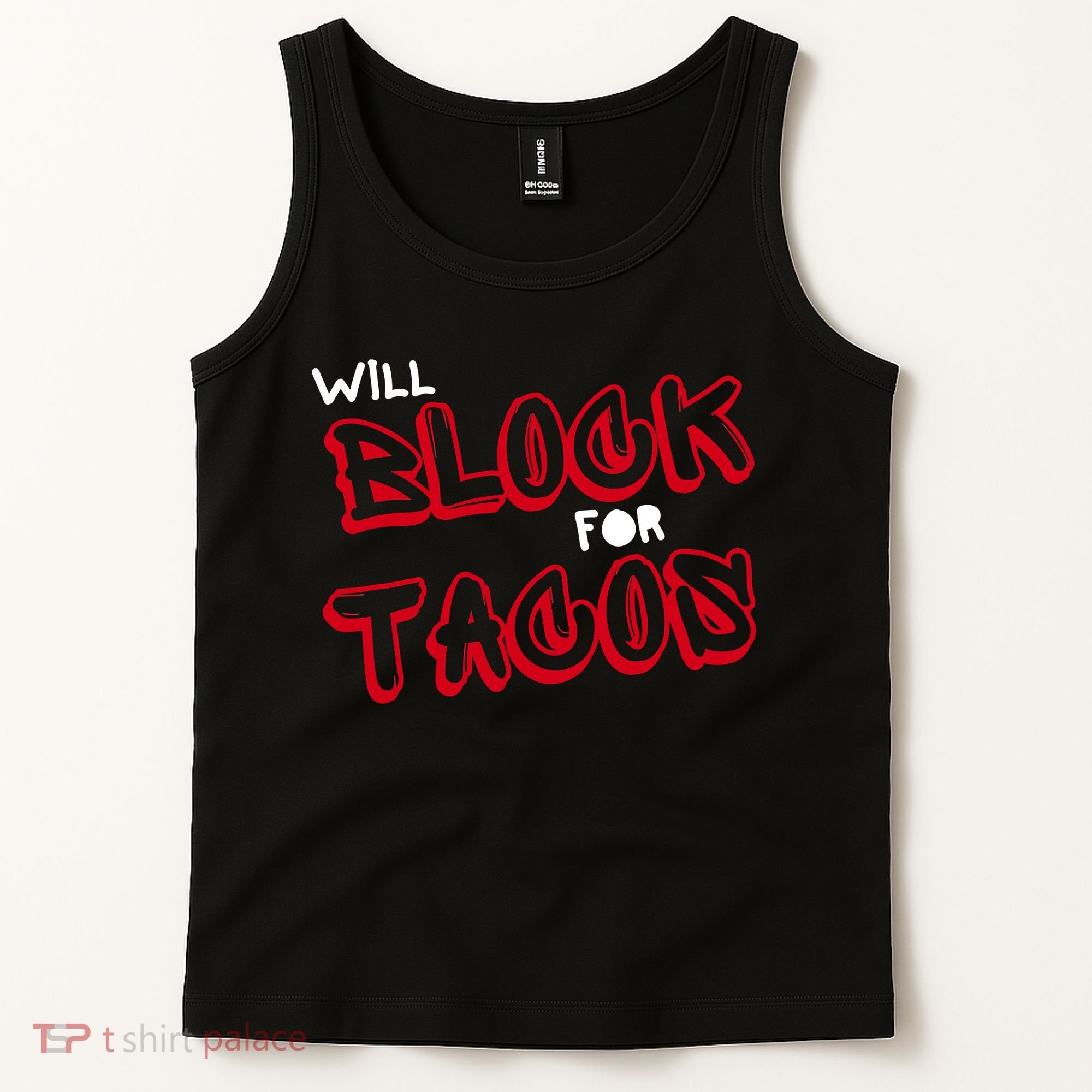 Funny Football Lineman Serving Pancakes Offensive Line Tank Top