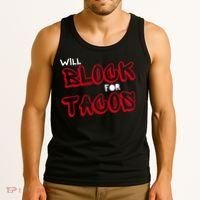 Funny Football Lineman Serving Pancakes Offensive Line Tank Top thumb 3