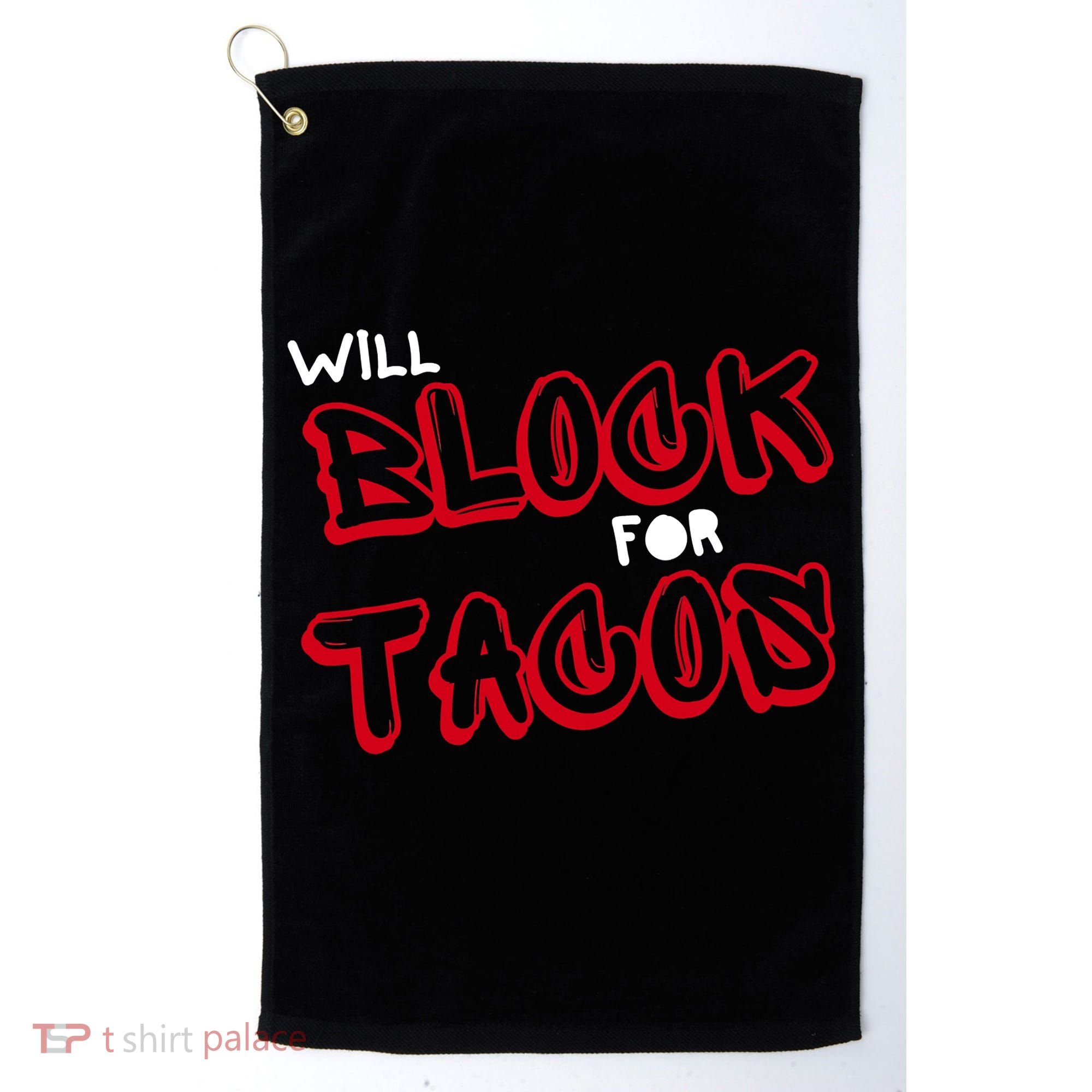 Funny Football Lineman Serving Pancakes Offensive Line Golf Towel