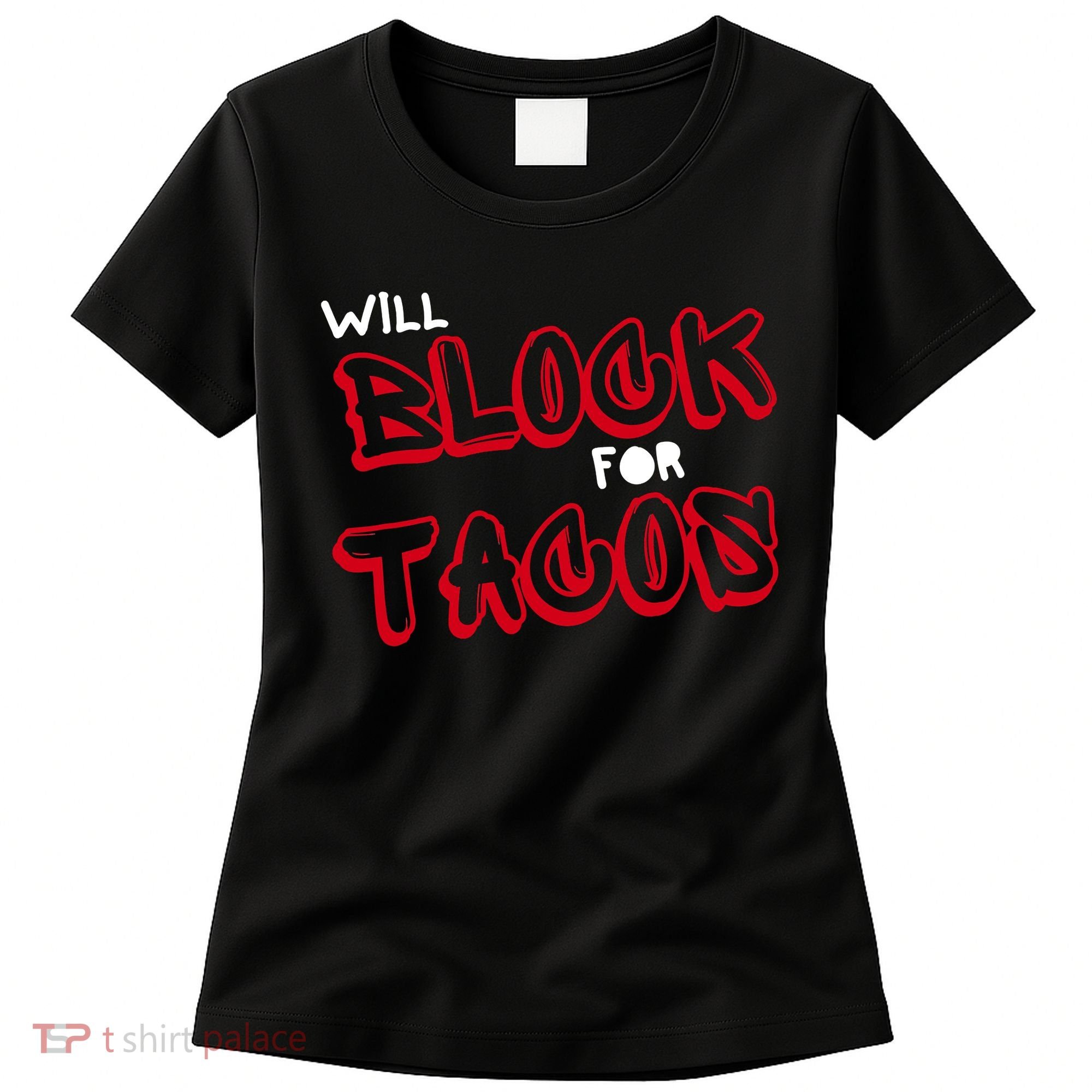 Funny Football Lineman Serving Pancakes Offensive Line Women's T-Shirt