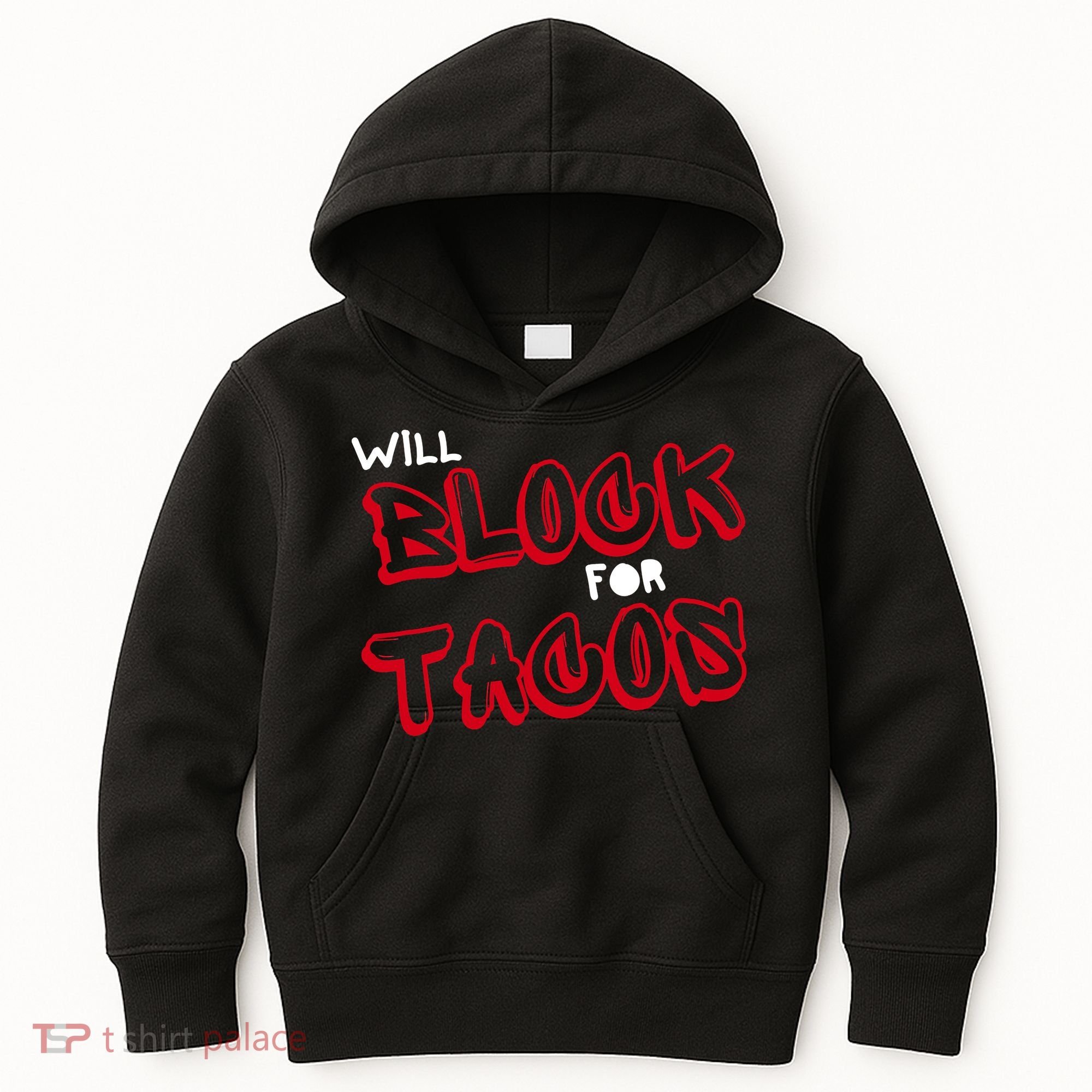 Funny Football Lineman Serving Pancakes Offensive Line Kids Hoodie