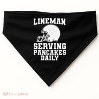 Funny Football Lineman Art For Offensive Lineman USA-Made Doggie Bandana thumb 0