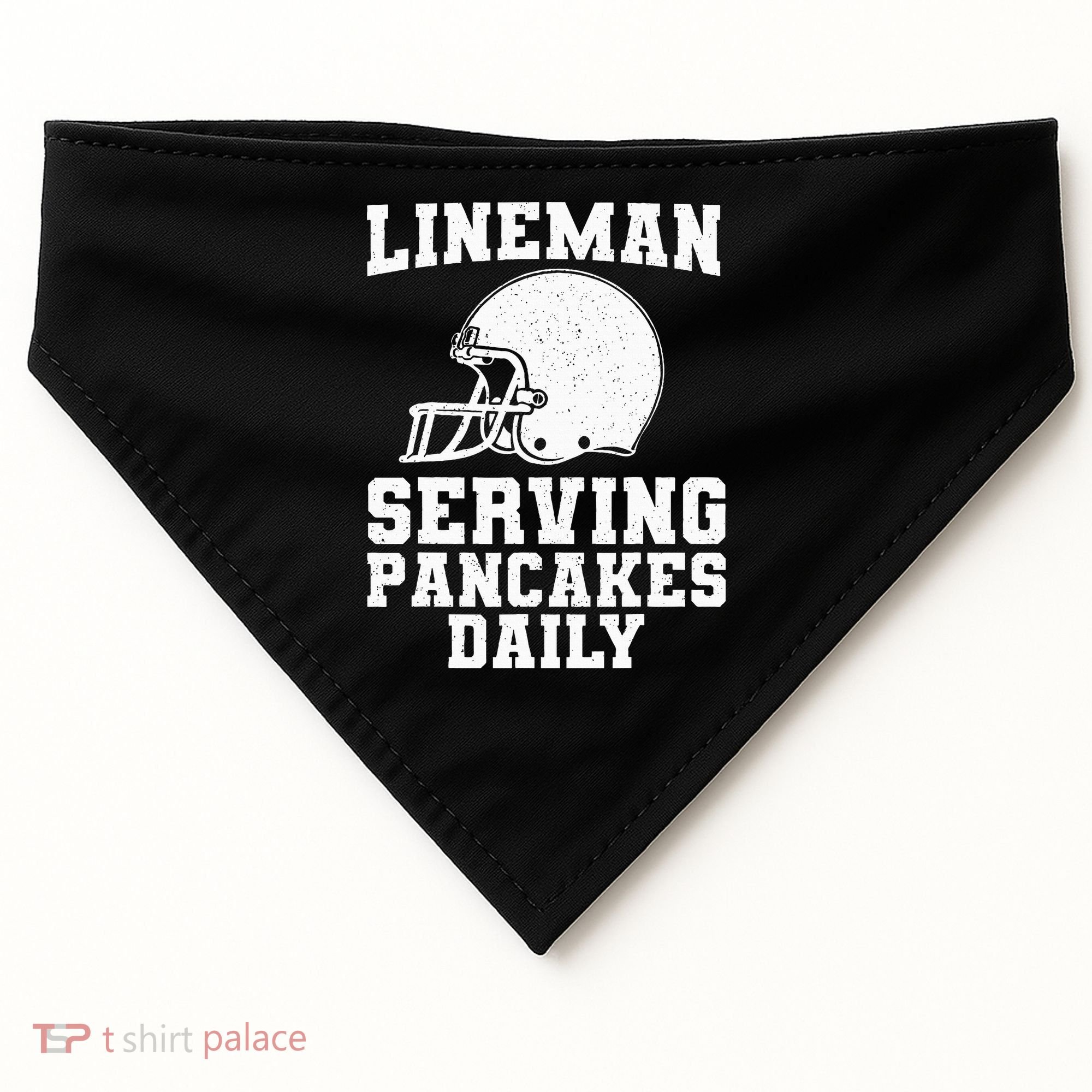 Funny Football Lineman Art For Offensive Lineman USA-Made Doggie Bandana