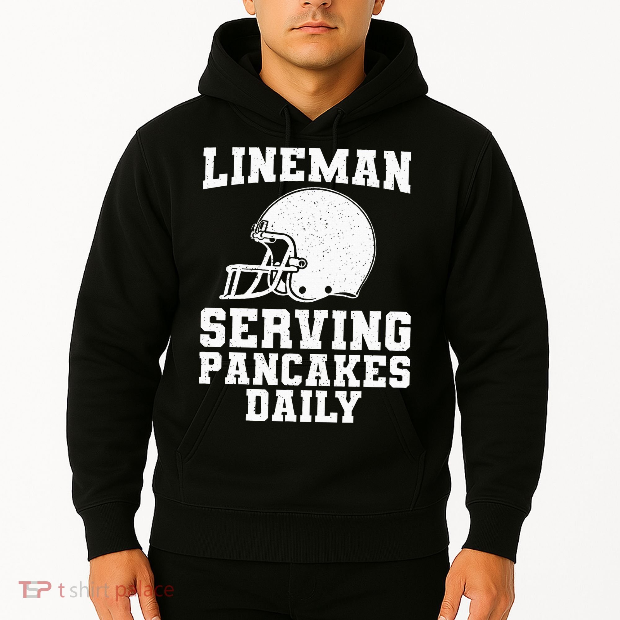 Funny Football Lineman Art For Offensive Lineman Hoodie