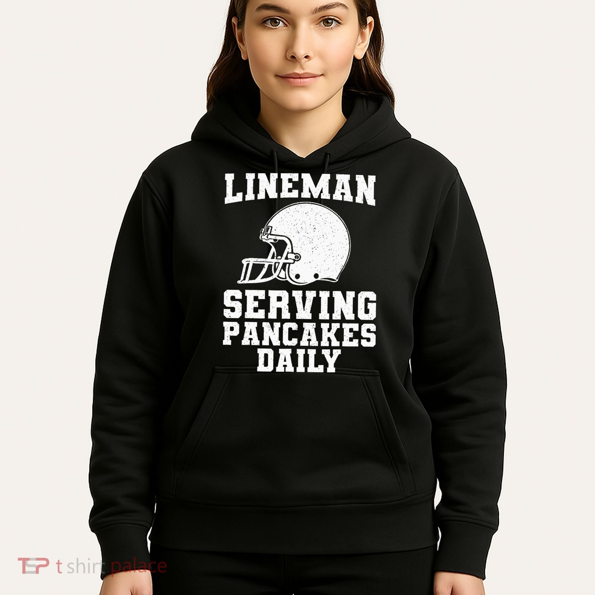 Funny Football Lineman Art For Offensive Lineman Hoodie