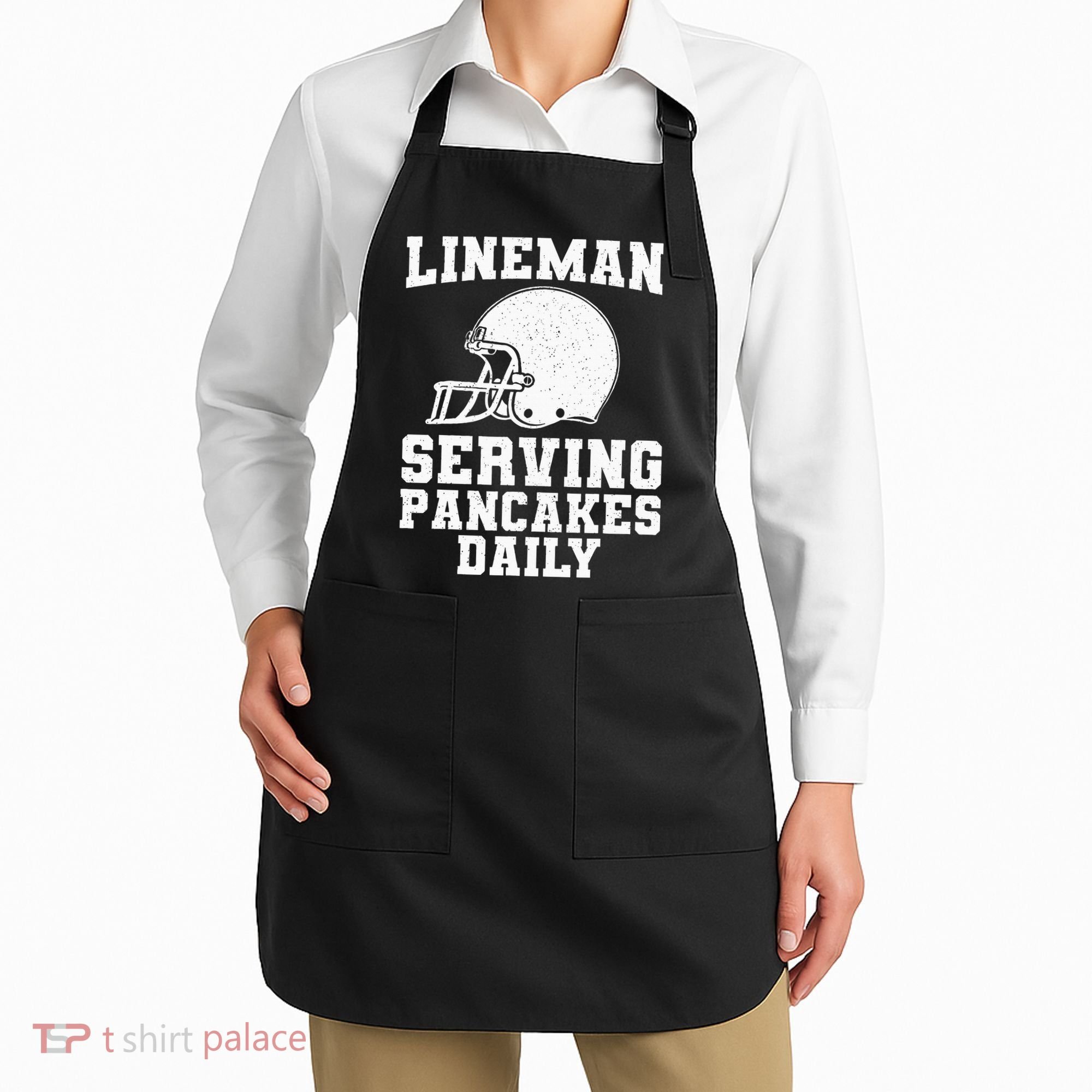 Funny Football Lineman Art For Offensive Lineman Apron