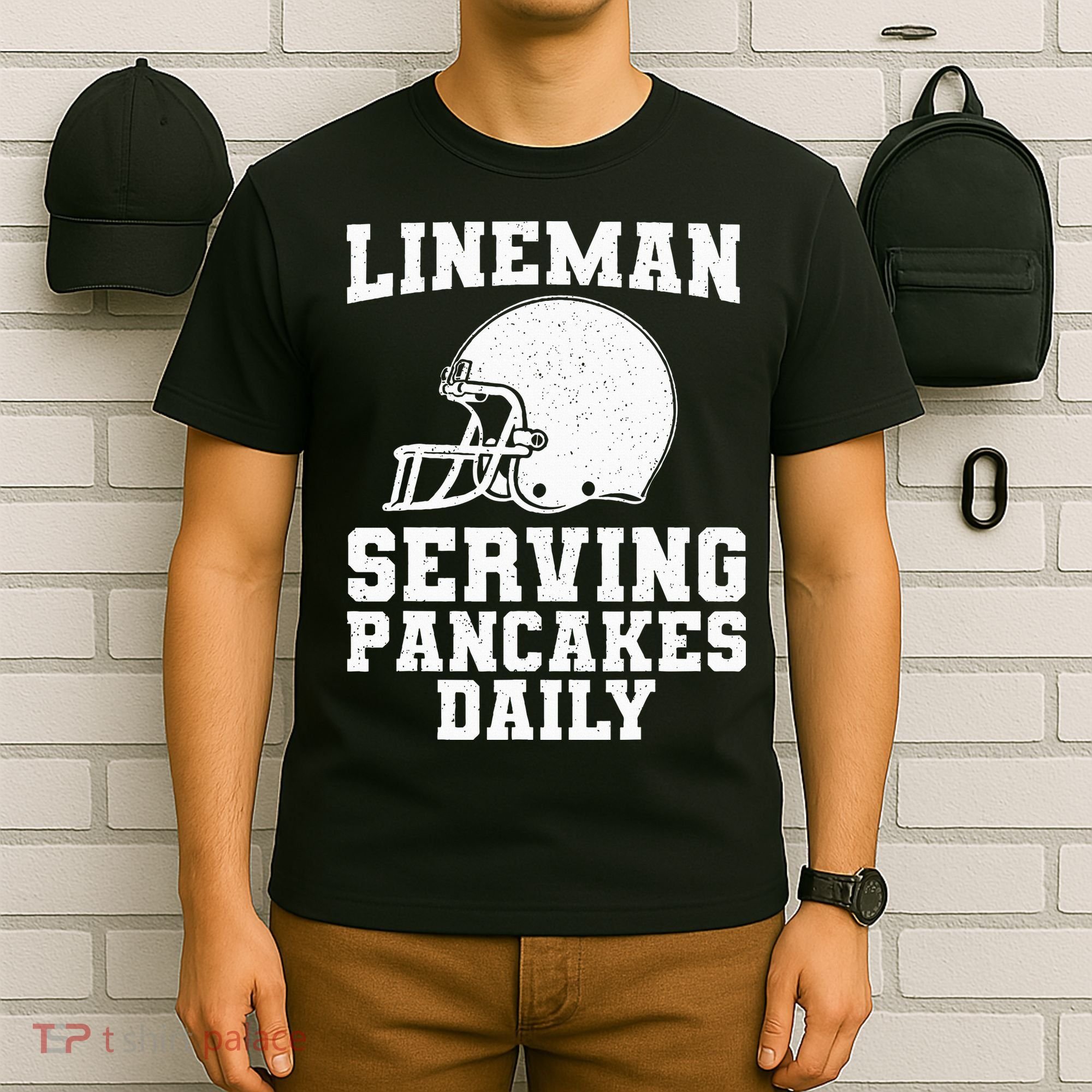 Funny Football Lineman Art For Offensive Lineman T-Shirt