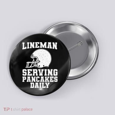 Funny Football Lineman Art For Offensive Lineman Button