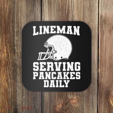 Funny Football Lineman Art For Offensive Lineman Coaster