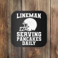 Funny Football Lineman Art For Offensive Lineman Coaster thumb 0