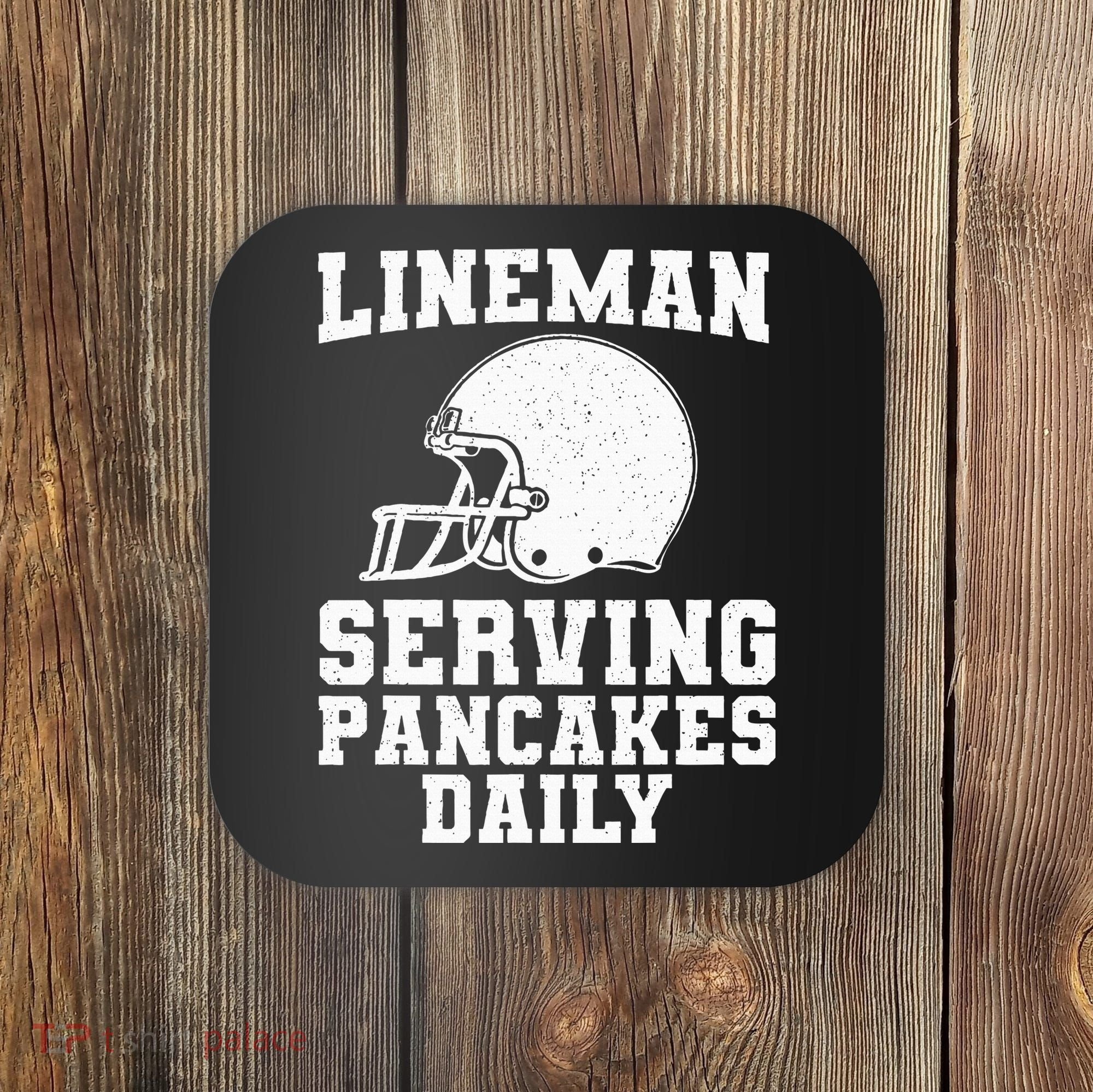 Funny Football Lineman Art For Offensive Lineman Coaster