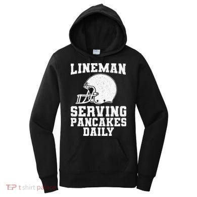 Funny Football Lineman Art For Offensive Lineman Women's Hoodie
