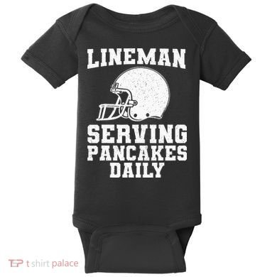 Funny Football Lineman Art For Offensive Lineman Baby Bodysuit