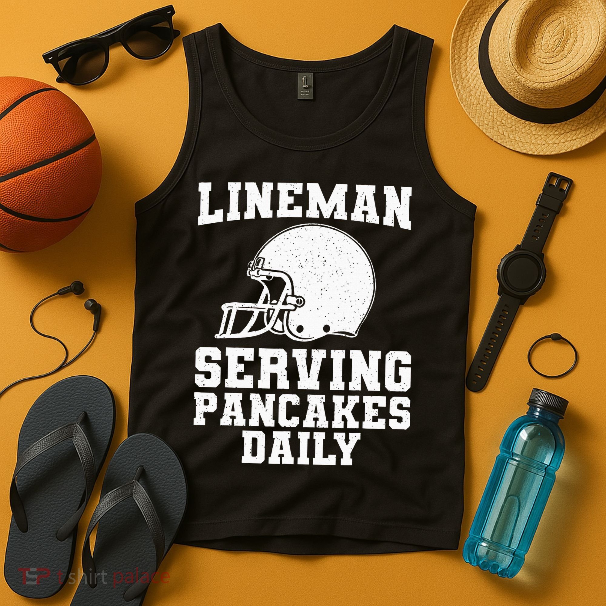 Funny Football Lineman Art For Offensive Lineman Tank Top