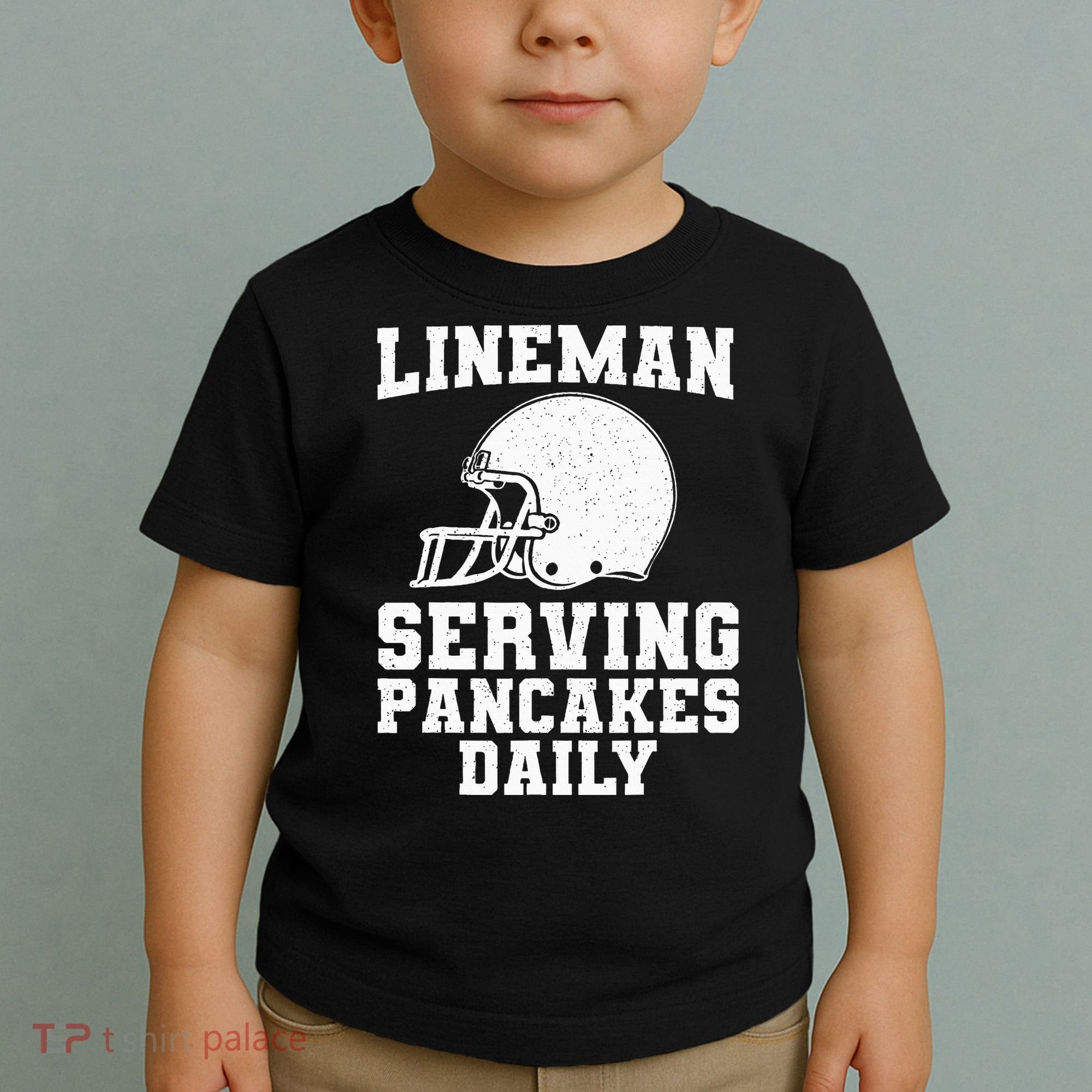 Funny Football Lineman Art For Offensive Lineman Toddler T-Shirt
