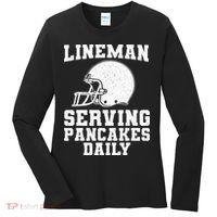 Funny Football Lineman Art For Offensive Lineman Women's Long Sleeve Shirt thumb 0