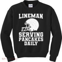 Funny Football Lineman Art For Offensive Lineman Kids Sweatshirt thumb 0