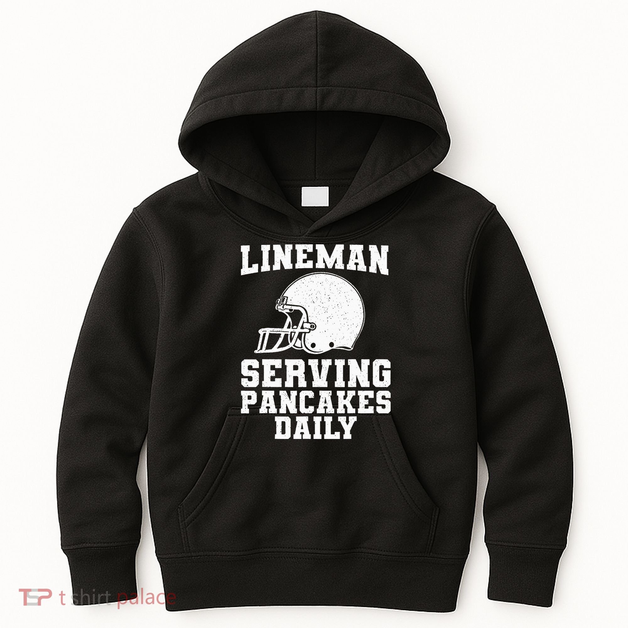 Funny Football Lineman Art For Offensive Lineman Kids Hoodie