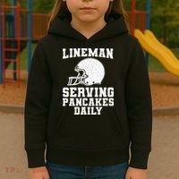 Funny Football Lineman Art For Offensive Lineman Kids Hoodie thumb 3