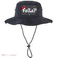 Funny Fa La 8 Merry Xmas Song Math Teacher Santa Hat Bucket Hat thumb 0