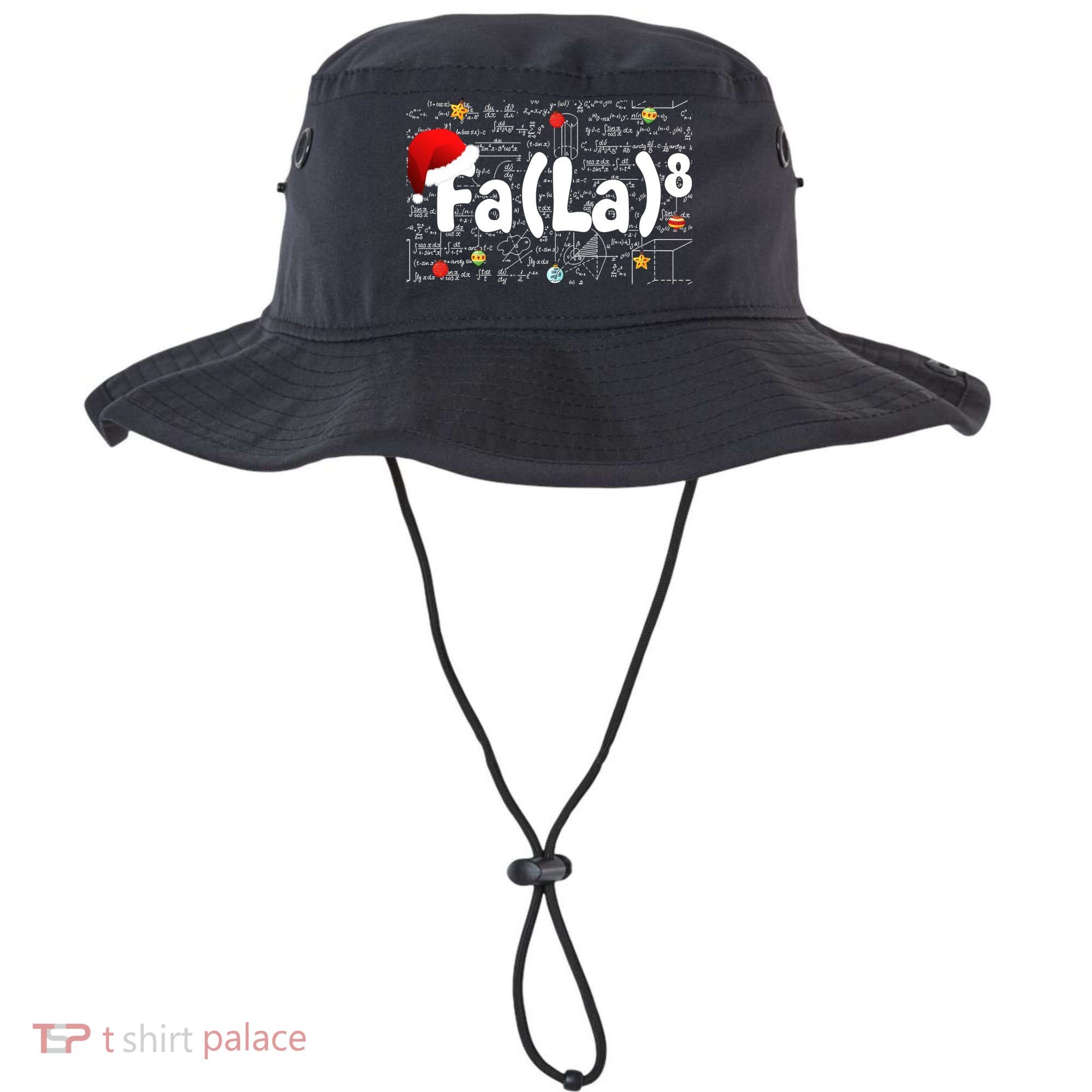 Funny Fa La 8 Merry Xmas Song Math Teacher Santa Hat Bucket Hat