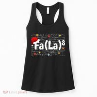 Funny Fa La 8 Merry Xmas Song Math Teacher Santa Hat Women's Tank Top thumb 0